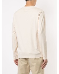 hellbeige bedrucktes Langarmshirt von Kent & Curwen