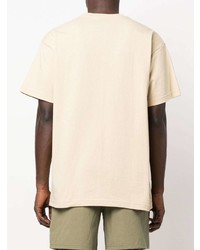 hellbeige bedrucktes Langarmshirt von WTAPS