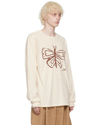 hellbeige bedrucktes Langarmshirt von s.k. manor hill