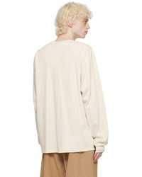 hellbeige bedrucktes Langarmshirt von s.k. manor hill