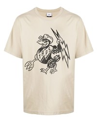 hellbeige bedrucktes Langarmshirt von WTAPS