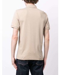 hellbeige bedrucktes Polohemd von Hackett