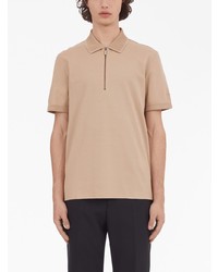 hellbeige bedrucktes Polohemd von Ferragamo