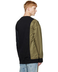 hellbeige bedrucktes Sweatshirt von Feng Chen Wang