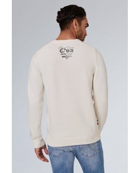 hellbeige bedrucktes Sweatshirt von Camp David
