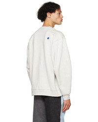 hellbeige bedrucktes Sweatshirt von Ader Error