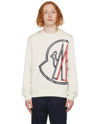 hellbeige bedrucktes Sweatshirt von Moncler
