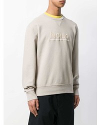 hellbeige bedrucktes Sweatshirt von Champion X Wood Wood