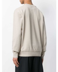 hellbeige bedrucktes Sweatshirt von Champion X Wood Wood