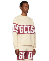 hellbeige bedrucktes Sweatshirt von Gcds