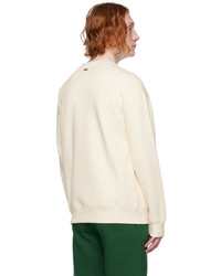 hellbeige bedrucktes Sweatshirt von Lacoste