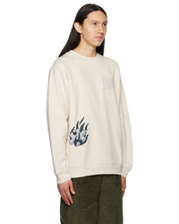 hellbeige bedrucktes Sweatshirt von Dime