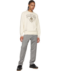 hellbeige bedrucktes Sweatshirt von Neil Barrett