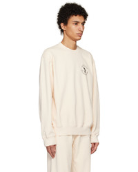 hellbeige bedrucktes Sweatshirt von Sporty & Rich