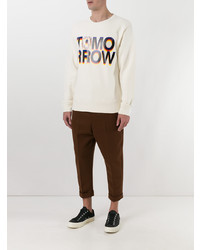 hellbeige bedrucktes Sweatshirt von Stella McCartney