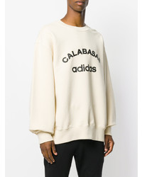 hellbeige bedrucktes Sweatshirt von Yeezy