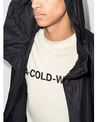 hellbeige bedrucktes T-Shirt mit einem Rundhalsausschnitt von A-Cold-Wall*