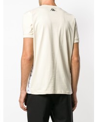 hellbeige bedrucktes T-Shirt mit einem Rundhalsausschnitt von Kappa Kontroll