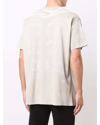 hellbeige bedrucktes T-Shirt mit einem Rundhalsausschnitt von Givenchy