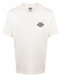 hellbeige bedrucktes T-Shirt mit einem Rundhalsausschnitt von Dickies Construct