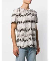 hellbeige bedrucktes T-Shirt mit einem Rundhalsausschnitt von Isabel Marant