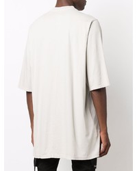 hellbeige bedrucktes T-Shirt mit einem Rundhalsausschnitt von Rick Owens DRKSHDW