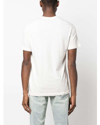 hellbeige bedrucktes T-Shirt mit einem Rundhalsausschnitt von True Religion