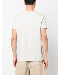 hellbeige bedrucktes T-Shirt mit einem Rundhalsausschnitt von A.P.C.