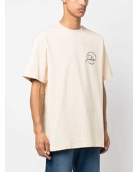 hellbeige bedrucktes T-Shirt mit einem Rundhalsausschnitt von Filson