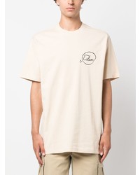 hellbeige bedrucktes T-Shirt mit einem Rundhalsausschnitt von Filson