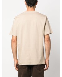 hellbeige bedrucktes T-Shirt mit einem Rundhalsausschnitt von Carhartt WIP