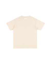 hellbeige bedrucktes T-Shirt mit einem Rundhalsausschnitt von Stadium Goods