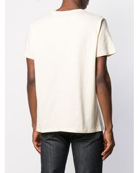 hellbeige bedrucktes T-Shirt mit einem Rundhalsausschnitt von Levi's Vintage Clothing
