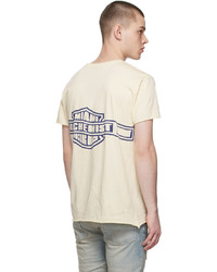 hellbeige bedrucktes T-Shirt mit einem Rundhalsausschnitt von Alchemist