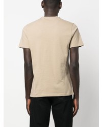 hellbeige bedrucktes T-Shirt mit einem Rundhalsausschnitt von Barbour International