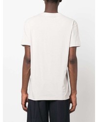 hellbeige bedrucktes T-Shirt mit einem Rundhalsausschnitt von Viktor & Rolf