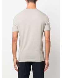 hellbeige bedrucktes T-Shirt mit einem Rundhalsausschnitt von Corneliani