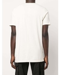 hellbeige bedrucktes T-Shirt mit einem Rundhalsausschnitt von Rick Owens DRKSHDW