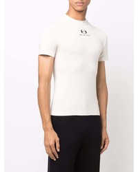 hellbeige bedrucktes T-Shirt mit einem Rundhalsausschnitt von Balenciaga