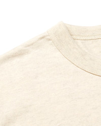 hellbeige bedrucktes T-shirt von VISVIM