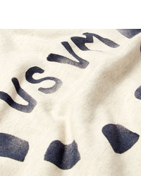 hellbeige bedrucktes T-shirt von VISVIM