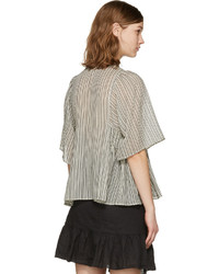 hellbeige bestickte Bluse von Etoile Isabel Marant