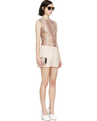 hellbeige bestickte Bluse von Mary Katrantzou