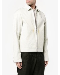 hellbeige bestickte Bomberjacke von Rick Owens