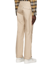 hellbeige bestickte Cargohose von Burberry