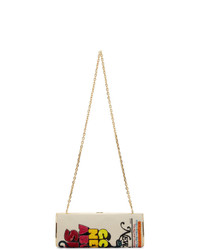 hellbeige bestickte Clutch von Marc Jacobs