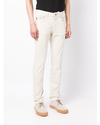 hellbeige bestickte Jeans von Sartoria Tramarossa