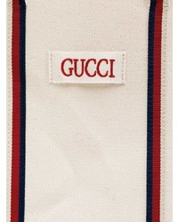 hellbeige bestickte Shopper Tasche von Gucci