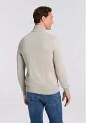 hellbeige bestickte Strickjacke von Boss Orange