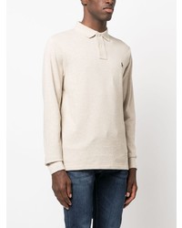 hellbeige bestickter Polo Pullover von Polo Ralph Lauren